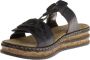 Rieker Blauwe Synthetische Sandalen met Klittenbandsluiting Blauw Dames - Thumbnail 9