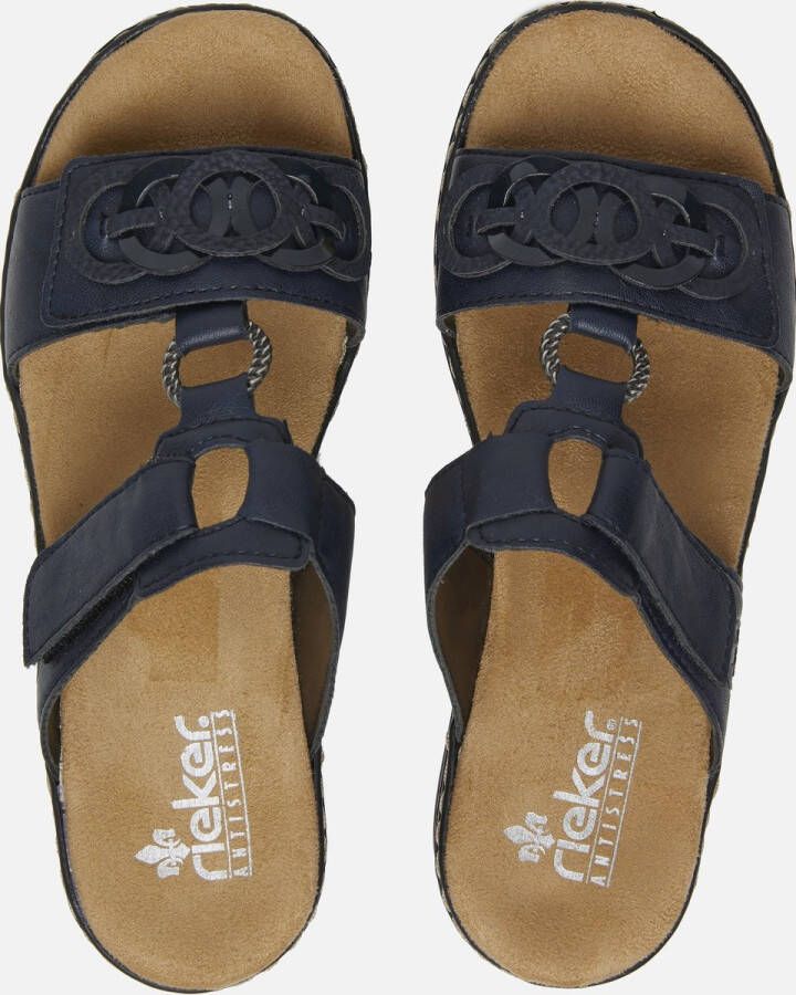 Rieker Blauwe Synthetische Sandalen met Klittenbandsluiting Blauw Dames - Foto 10