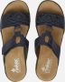 Rieker Blauwe Synthetische Sandalen met Klittenbandsluiting Blauw Dames - Thumbnail 10