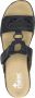 Rieker Blauwe Synthetische Sandalen met Klittenbandsluiting Blauw Dames - Thumbnail 11