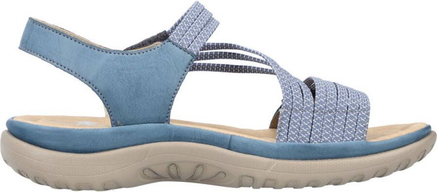 Rieker Sandalen blauw Textiel Dames