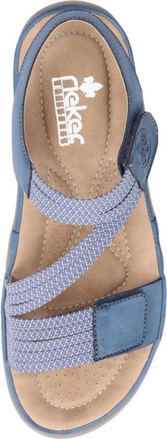 Rieker Sandalen blauw Textiel Dames