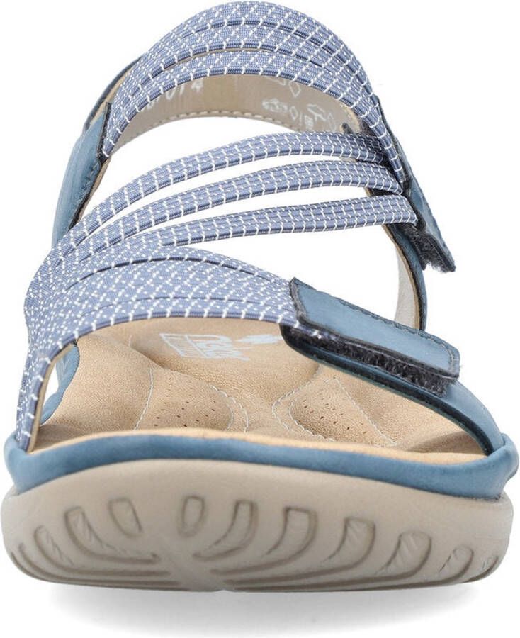 Rieker Sandalen blauw Textiel Dames