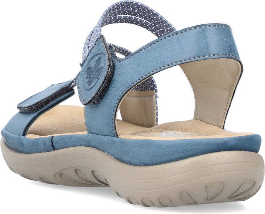 Rieker Sandalen blauw Textiel Dames