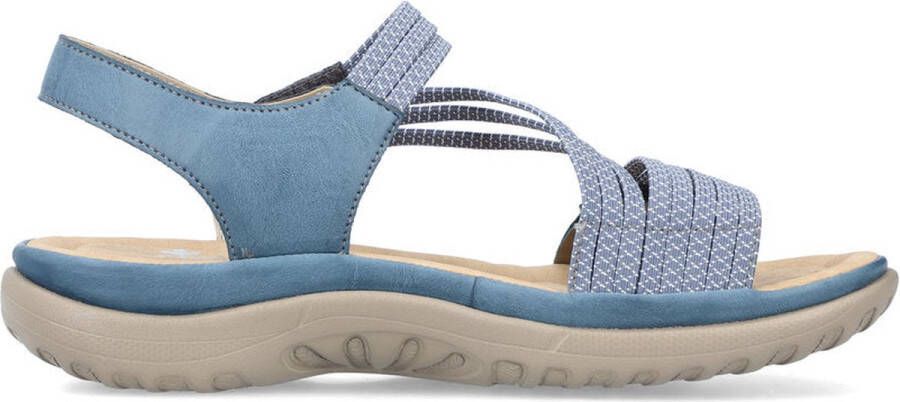 Rieker Sandalen blauw Textiel Dames