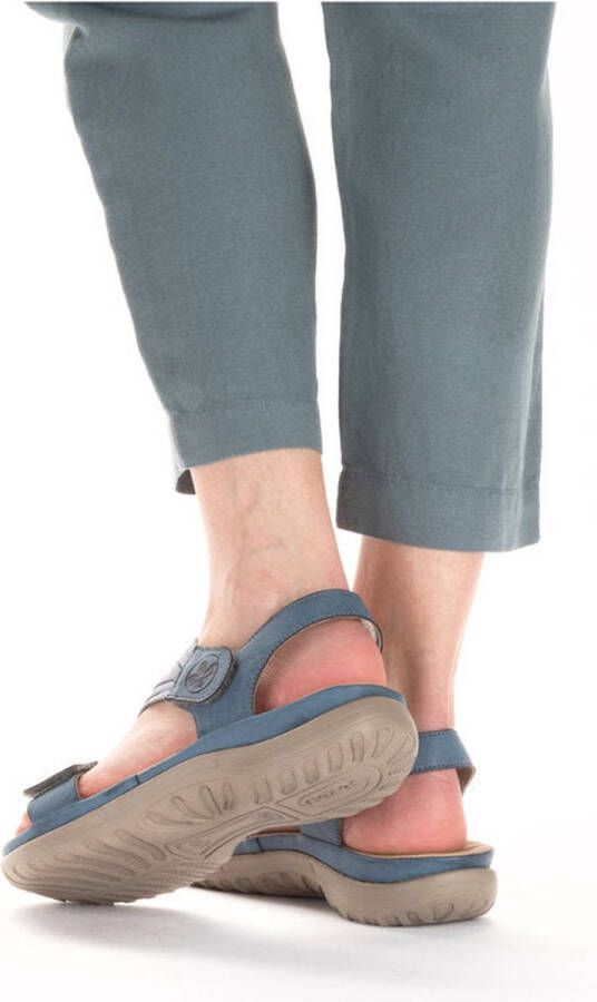 Rieker Sandalen blauw Textiel Dames