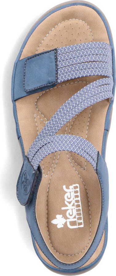 Rieker Sandalen blauw Textiel Dames