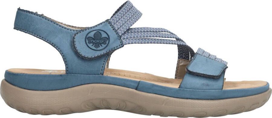 Rieker Sandalen blauw Textiel Dames