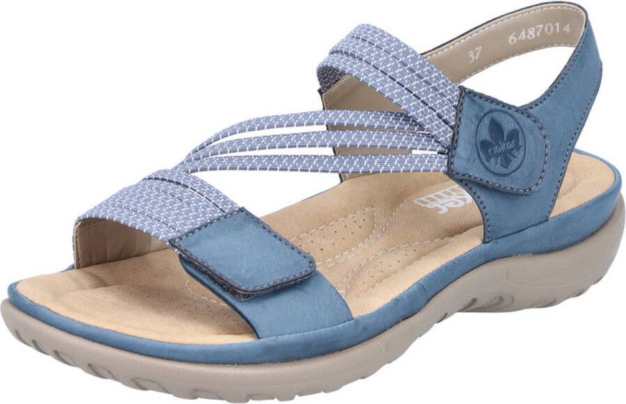 Rieker Sandalen blauw Textiel Dames