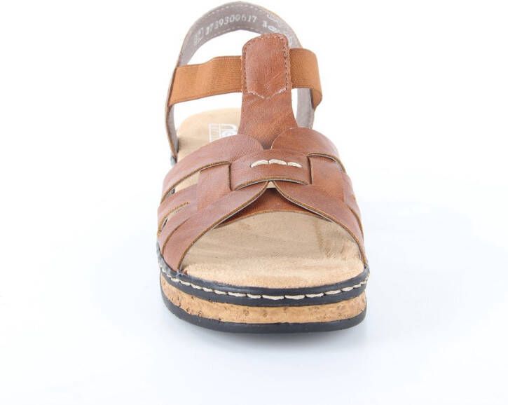 Rieker Sandalen cognac Imitatieleer Dames