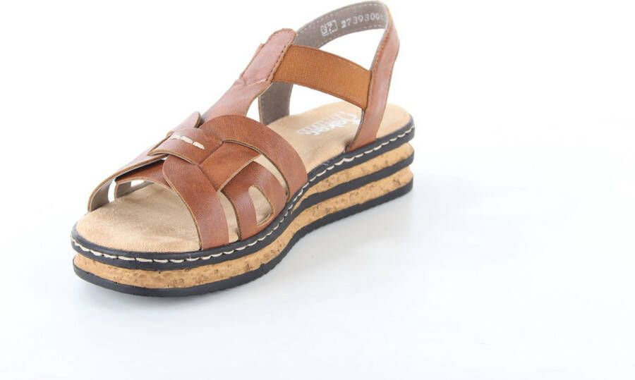 Rieker Sandalen cognac Imitatieleer Dames