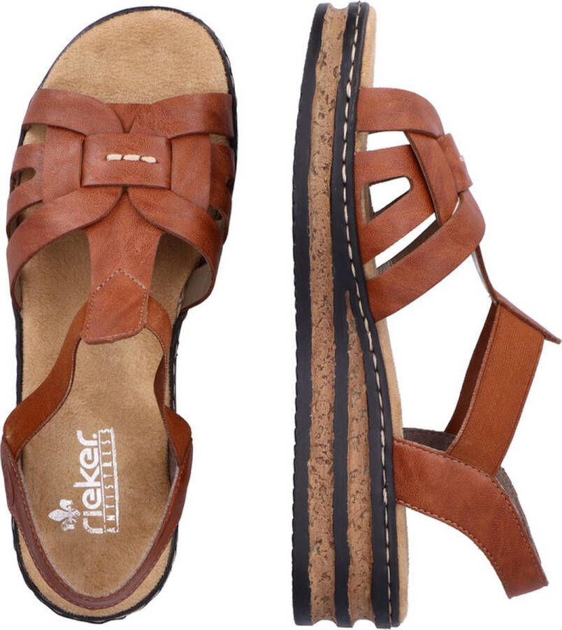 Rieker Sandalen cognac Imitatieleer Dames