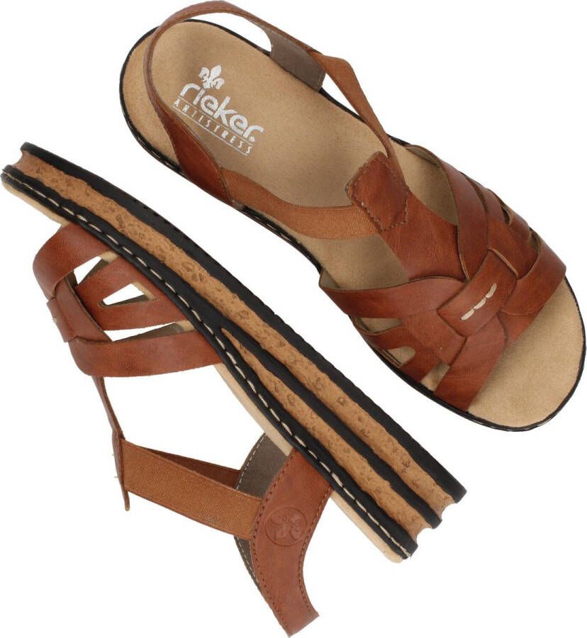 Rieker Sandalen cognac Imitatieleer Dames