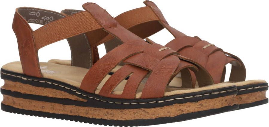 Rieker Sandalen cognac Imitatieleer Dames