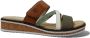 Rieker Slippers wedge heel summer shoe slippers with velcro strap - Thumbnail 6