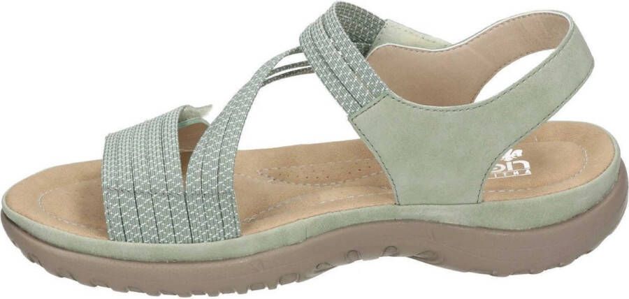 Rieker Sandalen groen Synthetisch Dames