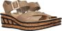 Rieker Zwarte taupe synthetische sandalette met 5 cm hak Beige Dames - Thumbnail 10