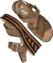 Rieker Zwarte taupe synthetische sandalette met 5 cm hak Beige Dames - Thumbnail 10