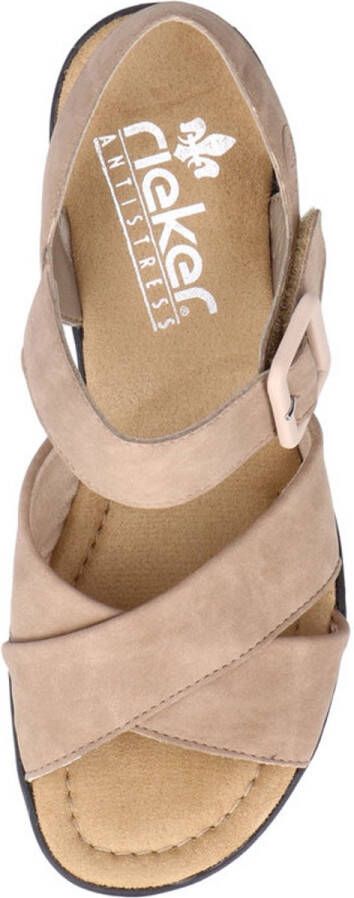 Rieker Sandalen met hak beige Synthetisch Dames