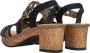 Rieker Zwarte sandalette met geweven bandjes en glitterzool Black Dames - Thumbnail 8