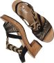 Rieker Zwarte sandalette met geweven bandjes en glitterzool Black Dames - Thumbnail 9