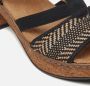 Rieker Zwarte sandalette met geweven bandjes en glitterzool Black Dames - Thumbnail 10