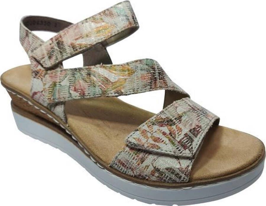 Rieker Sandalen met sleehak beige