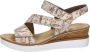 Rieker Sandalen met sleehak beige - Thumbnail 15