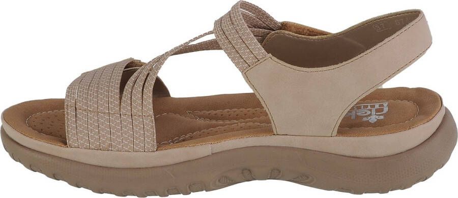 Rieker Sandals 64870-62 Vrouwen Beige Sandalen