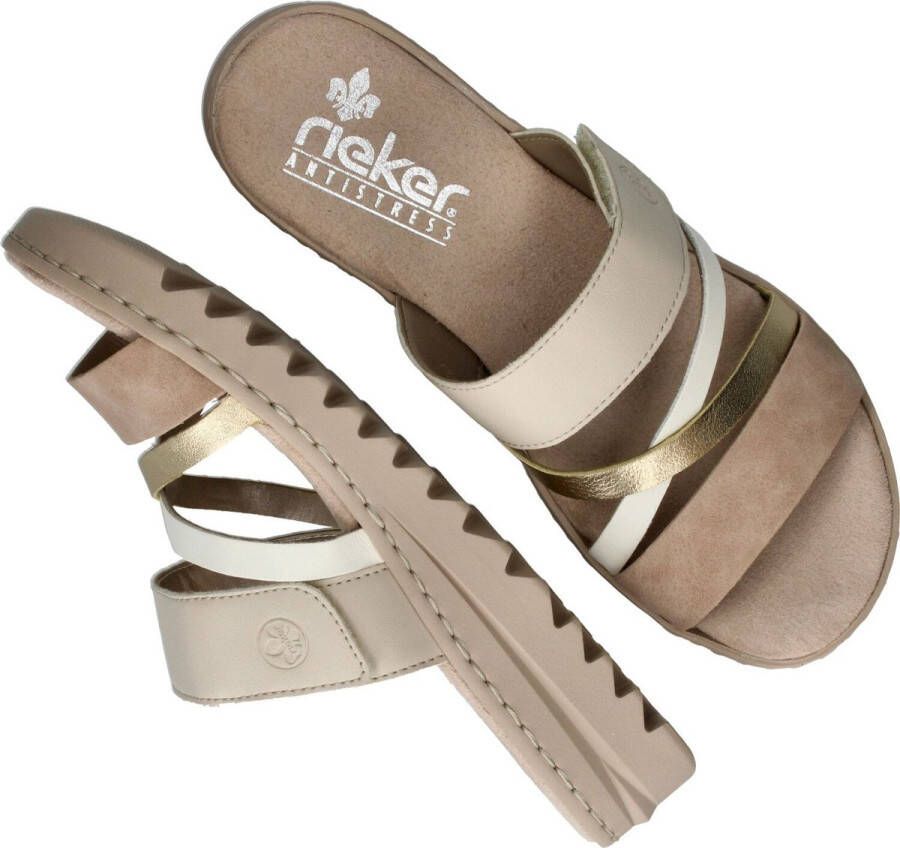 Rieker Slipper Vrouwen Beige Taupe goud