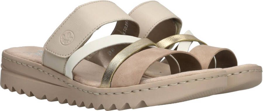 Rieker Slipper Vrouwen Beige Taupe goud