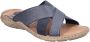 Rieker Slipper 22088-14 Blauw Zacht voetbed - Thumbnail 6