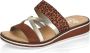 Rieker dames slipper Cognac - Thumbnail 12