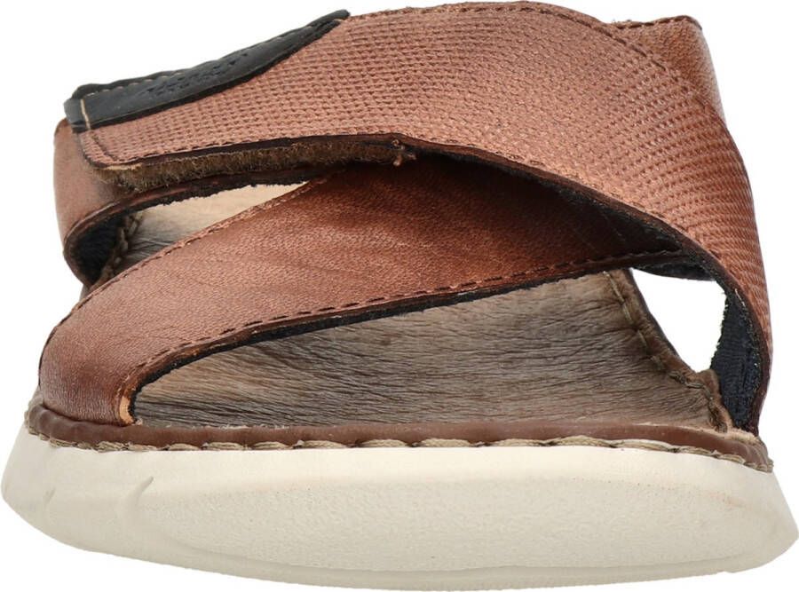 Rieker Slippers cognac Imitatieleer