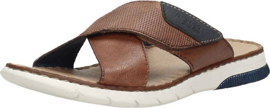 Rieker Slippers cognac Imitatieleer