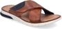 Rieker Stijlvolle en Comfortabele Leren Slippers Brown Heren - Thumbnail 8