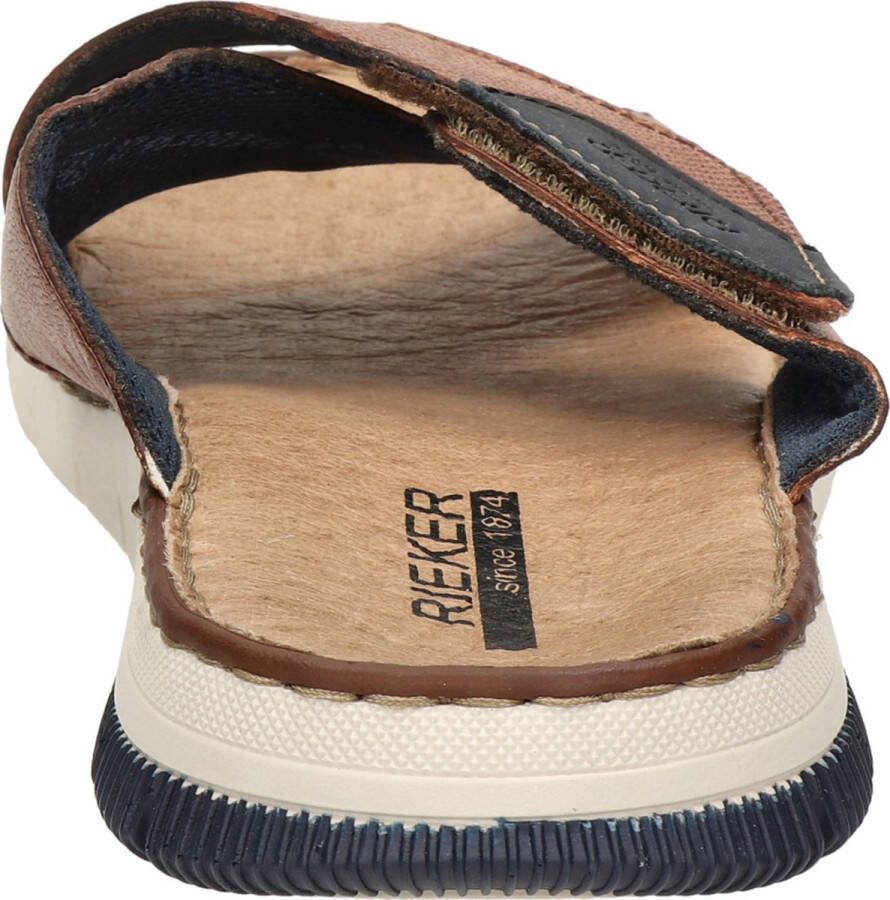 Rieker Slippers cognac Imitatieleer