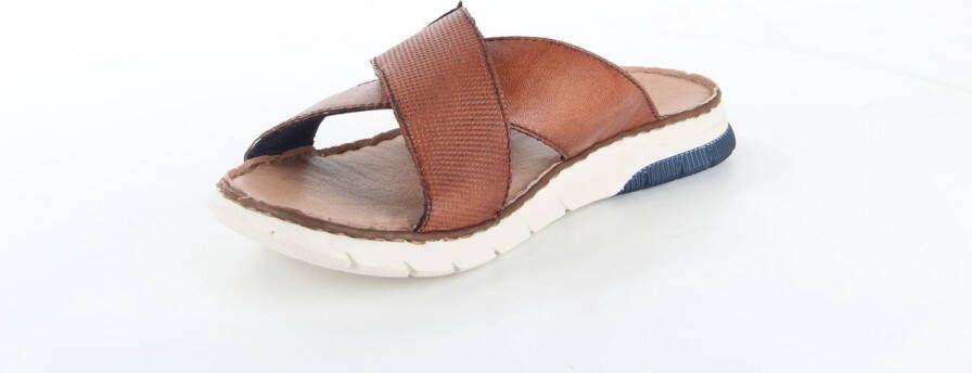 Rieker Slippers cognac Imitatieleer