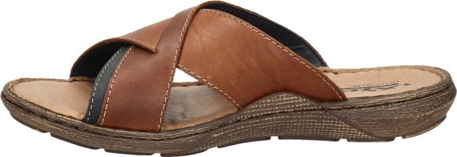 Rieker Slippers cognac Leer Heren