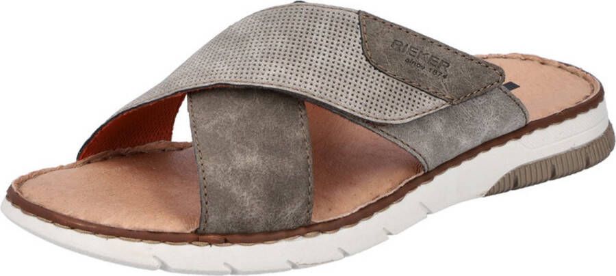 Rieker Slippers grijs Synthetisch