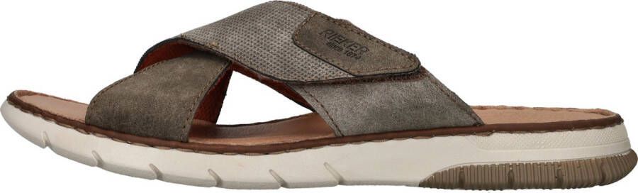 Rieker Slippers grijs Synthetisch