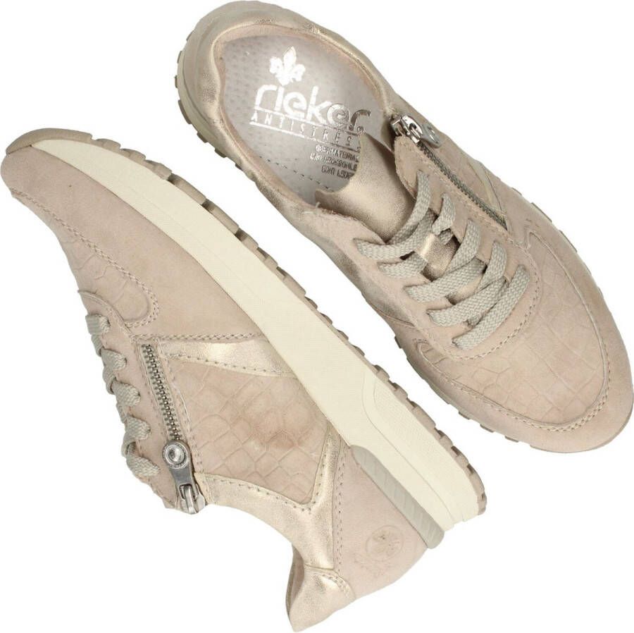 Rieker Sneakers Beige Suede 101202 Dames Suède