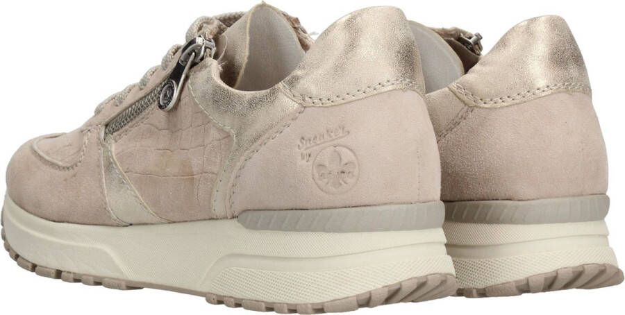 Rieker Sneakers Beige Suede 101202 Dames Suède - Foto 5