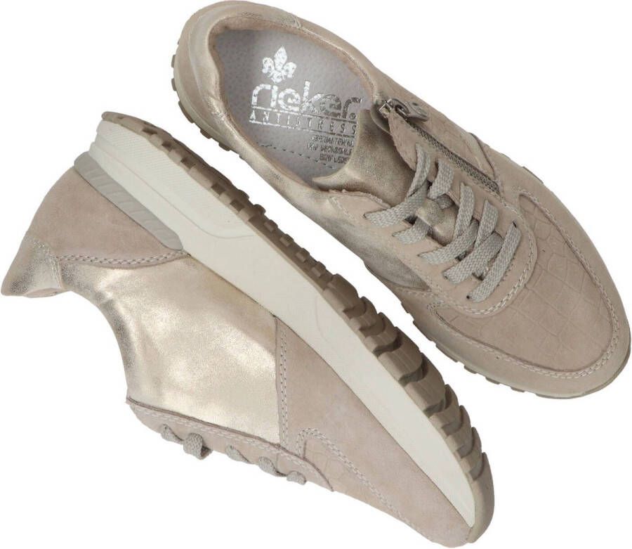 Rieker Sneakers Beige Suede 101202 Dames Suède - Foto 9