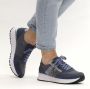 Rieker Comfortabele leren sneaker met blauwe accenten Blue Dames - Thumbnail 11