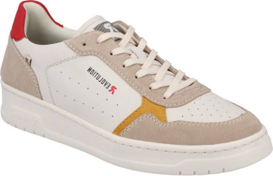 Rieker Sneakers wit Textiel Heren