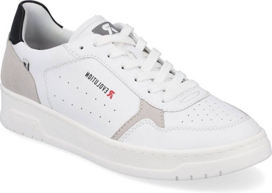 Rieker Sneakers wit Textiel Heren