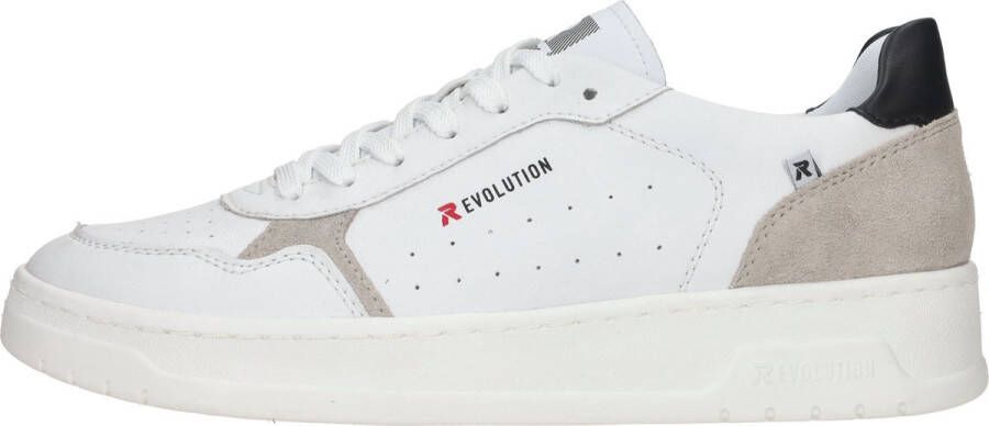 Rieker Sneakers wit Textiel Heren