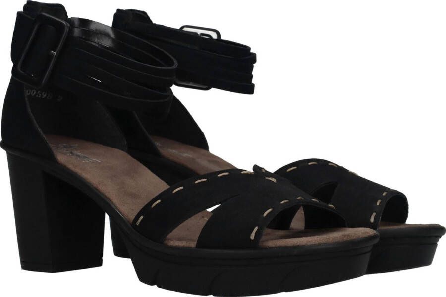 Rieker Zwarte Synthetische Hoge Hak Sandalen Black Dames - Foto 10