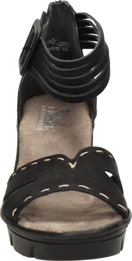 Rieker Zwarte Synthetische Hoge Hak Sandalen Black Dames - Foto 11